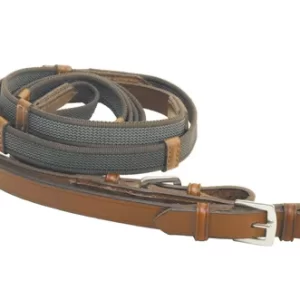 Tory Leather Company 3/4″ x 54″ Rubber Web Reins with Buckle Bit Ends